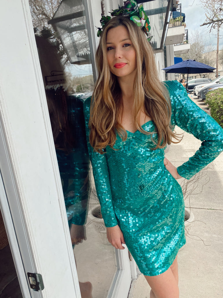 Nite Line Green Dress | Sorellas NOLA Nite Line Green Dress | Sorellas NOLA